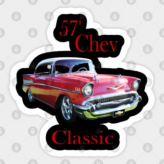 Muscle car 57 Chev Belair Classic Sticker by Muscle Car Tees